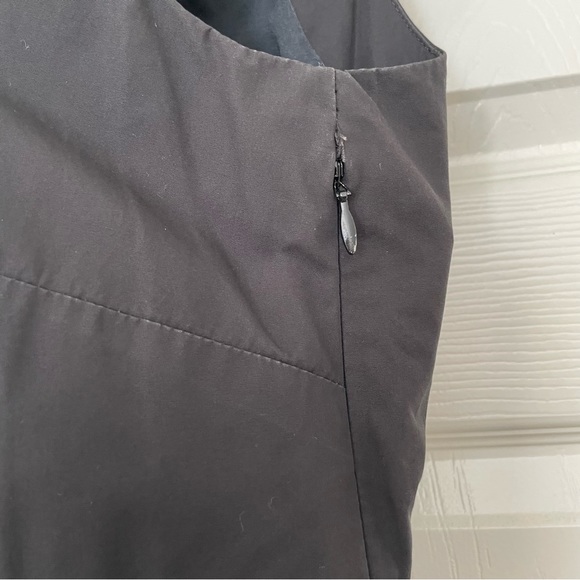 Jcrew black mock wrap dress with ruffle accent at neckline. Size 2, LBD - Picture 3 of 4